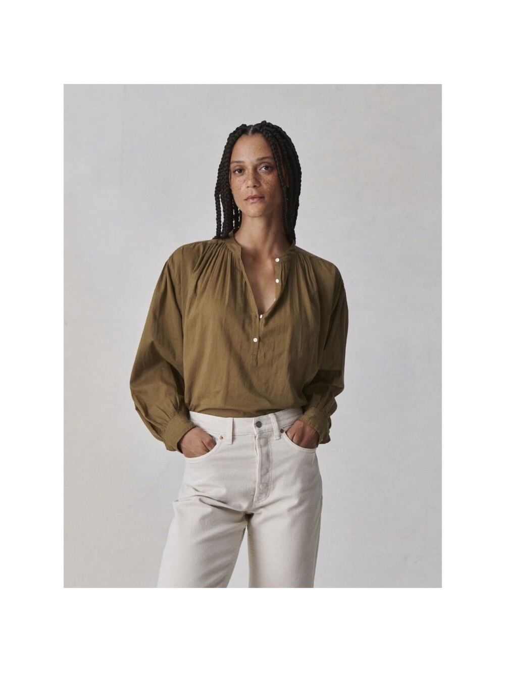 Buck Mason bronze brown heirloom cotton ojai shirt size XS